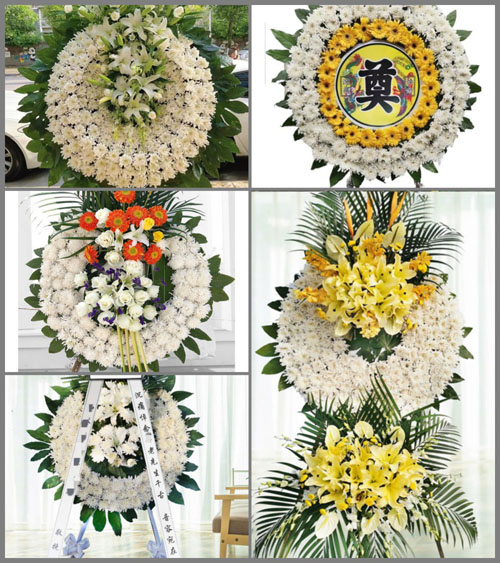 山东青岛黄岛区灵山卫街道小洼村花圈速递
